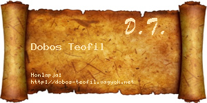 Dobos Teofil névjegykártya